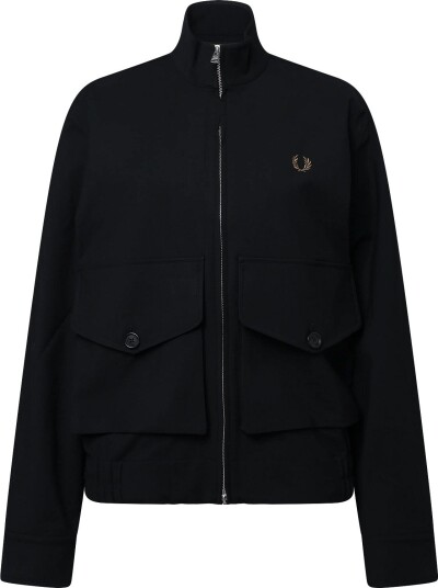 Fred Perry Patch Pocket F Neck Jkt BLACK MOSS L