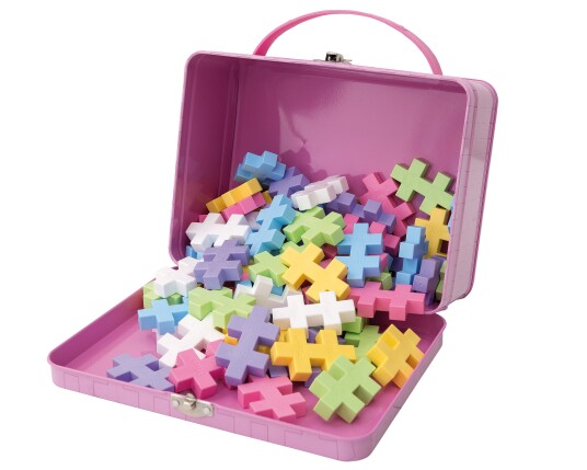 Plus Plus Midi Rosa Metallkoffert 70 Midi Pastell Byggeklosser