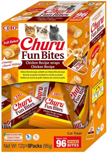 Churu Kattemat Fun Bites Kylling 12g x 8 Pakke - Helse og Pels