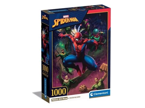 Clementoni Marvel Spiderman 1000 Stykker Fjernsyn/ Filmer 10 År