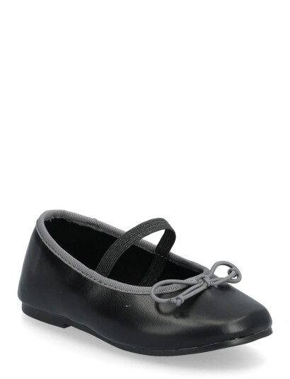 Mango Two-Tone Ballet Flats With Bow - Black - 21