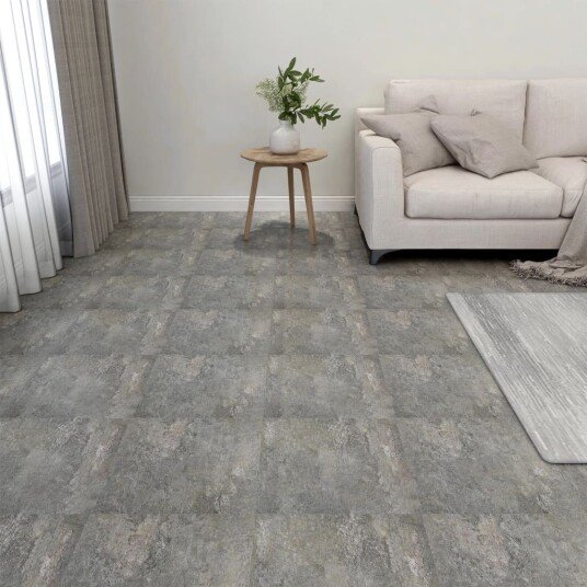 Selvklebende gulvplanker 20 stk PVC 1,86 m² grå