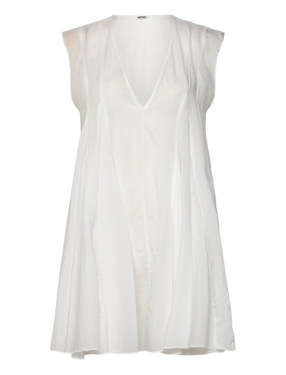 Weekday Short Chiffon Dress - White - S
