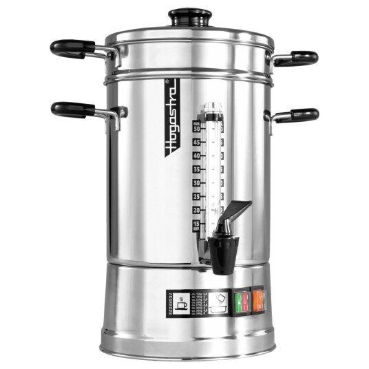 Hogastra Kaffebrygger CNS-50; 6.5l, 22x45 cm (ØxH); Sølvfarge/Svart