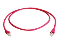 Telegärtner DataVoice Office - Koblingskabel - RJ-45 (hann) til RJ-45 (hann) - 5 m - 5.8 mm - SFTP - CAT 6a - med støvel, halogenfri, uten hindringer, flertrådet - rød, RAL 3018
