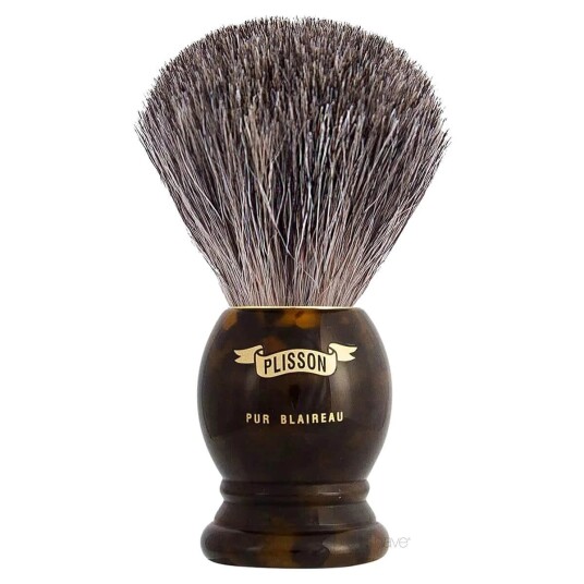 Plisson Shaving Brush, Russian Grey Badger & Imit. TortoiseshellSize 12