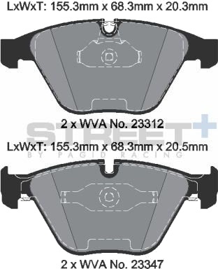 PAGID Racing T8023SP2001 Bremseklosser PAGID Racing T8023SP2001 Bremseklosser