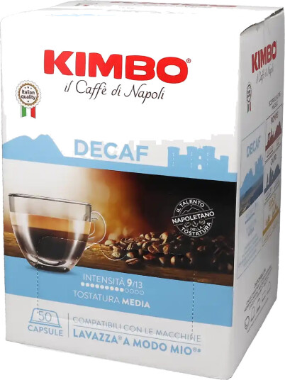 Kimbo | Koffeinfri 50 kapsler til Lavazza A Modo Mio