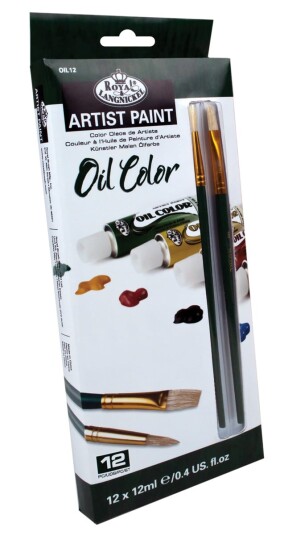Royal & Langnickel Oil 12 Color Pack w/ Bonus Brushes 304002 Royal & Langnickel Oil 12 Color Pack w/ Bonus Brushes 304002