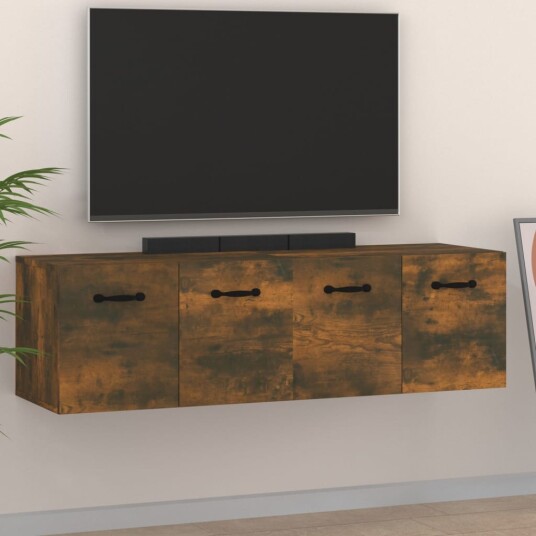 vidaXL Veggskap 2 stk røkt eik 80x35x36,5 cm konstruert tre vidaXL Veggskap 2 stk røkt eik 80x35x36,5 cm konstruert tre