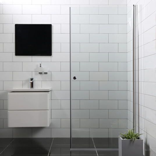Bathlife Allsidig Dusjdør 100 cm, Sølv/Klart Glass Bathlife Allsidig Dusjdør 100 cm, Sølv/Klart Glass