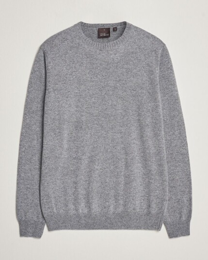 Oscar Jacobson Valter Wool/Cashmere Round Neck Light Grey Oscar Jacobson Valter Wool/Cashmere Round Neck Light Grey