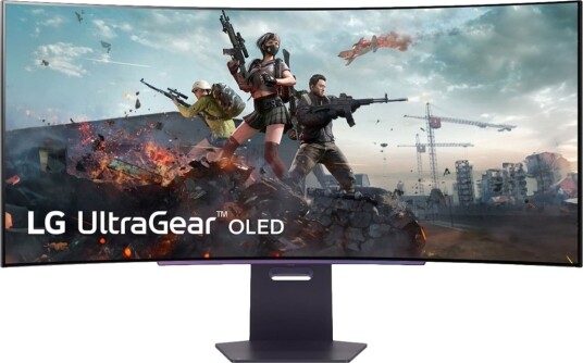 LG UltraGear 45" UWQHD Buet OLED Gamingskjerm 240 Hz - Sort
