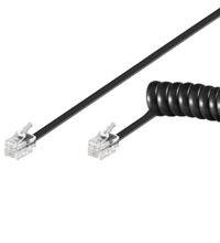 Goobay TEL MODU SPIRAL 2m RJ10 SCHWARZ/BLACK