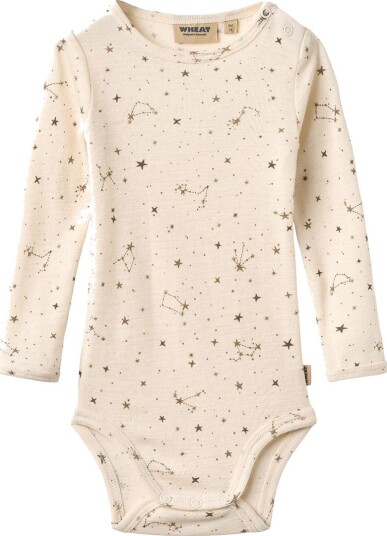 Wheat Body I/e Ull Lucca Eggeskallstjerner Wheat 74 Langermet Body Beige Hvit