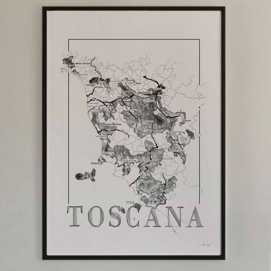 Brushery Vinplakat Tuscany 50x70cm