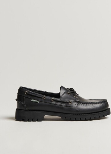 Sebago Ranger Waxy Leather Loafer Total Black