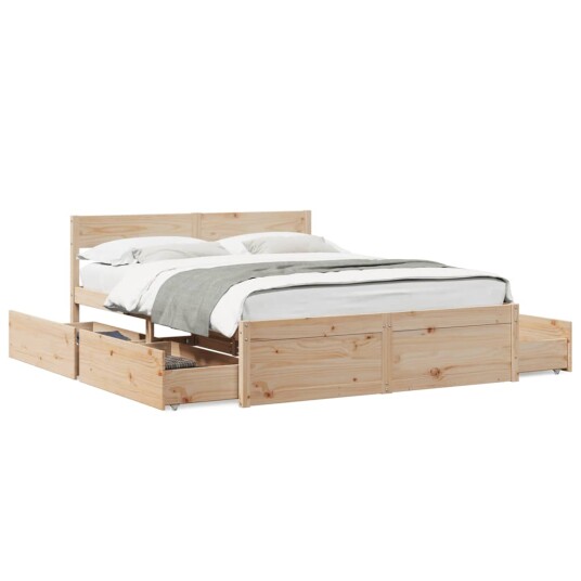  Sengeramme uten madrass 140x200 cm heltre furu 8721102672460