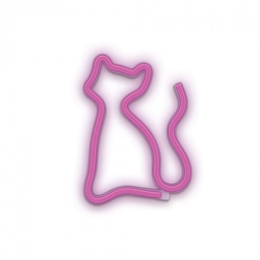 Forever Light Neon LED Light Cat, battery + USB FLNEO4, Pink