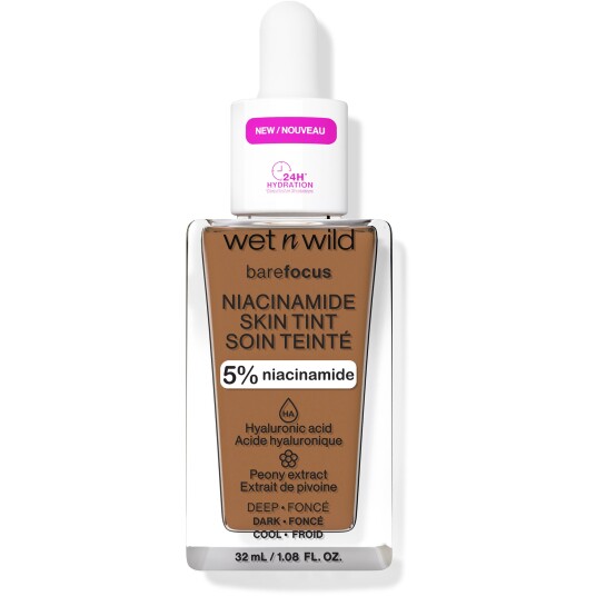 Wet n Wild Bare Focus Niacinamide Skin Tint 32 ml Deep - Letts Foundation med Glød Wet n Wild Bare Focus Niacinamide Skin Tint 32 ml Deep - Letts Foundation med Glød
