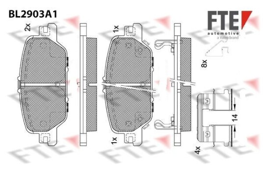 Bremseklosser FTE 9011145 Bremseklosser FTE 9011145