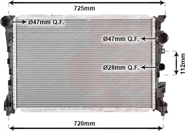 Radiator, motorkjøling VAN WEZEL 30002691 Radiator, motorkjøling VAN WEZEL 30002691