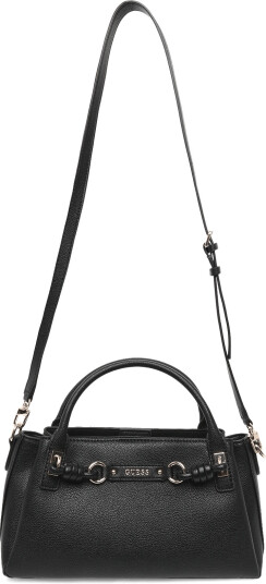 GUESS Camelia 3 Comp Satchel   Black   ONE SIZE
