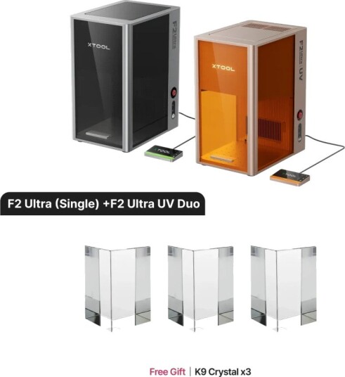 xTool F2 Ultra Single med F2 Ultra UV Productive Duo