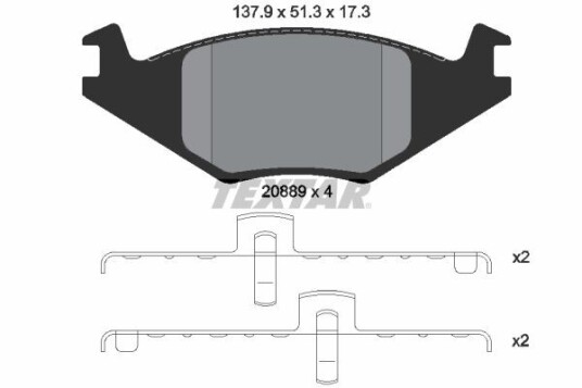 Bremseklosser TEXTAR 2088902 Bremseklosser TEXTAR 2088902