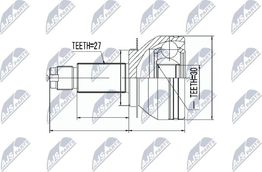 Nty Drivknute drivaksel NTY NPZ SB 019