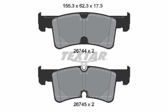 Bremseklosser TEXTAR 2674401 Bremseklosser TEXTAR 2674401
