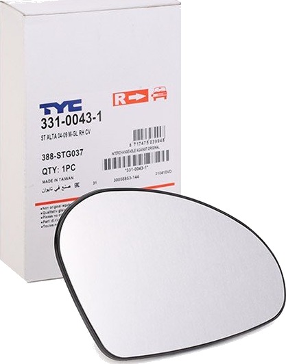 Speilglass ytterspeil TYC 331 0043 1