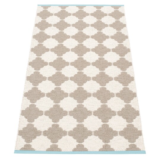 Pappelina Marre matte 70x300 cm mud / vanilla turquoise stripe