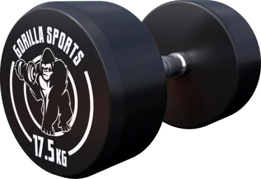 Gorilla Sports Dumbbells GS Rubber - 2,5-40 kg, Gummimanualer Vekt 17,5 kg