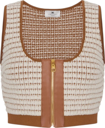 Elisabetta Franchi Dame Topper Beige L, Elisabetta Franchi Dame Topper Beige L,