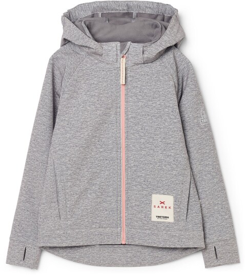 Tretorn Sarek Softshelljakke Grey Melange 86-92 Tretorn Sarek Softshelljakke Grey Melange 86-92