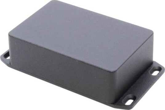 Hammond Electronics 1590B3FLBK 116 × 77 × 38 mm Støpt Aluminium Sort Kabinett