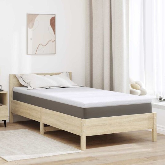 vidaXL Minne skum madrass topper 90 x 190 cm Thick Myk Hvit