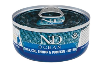 Farmina Cat Ocean Tunfisk & Laks Kattungefôr 70 g - Våtfôr med Gresskar