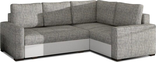 Seksjon Eltap Corona 235x162x90 cm Berlin 01 Soft 17 Grå Hvit Høyre