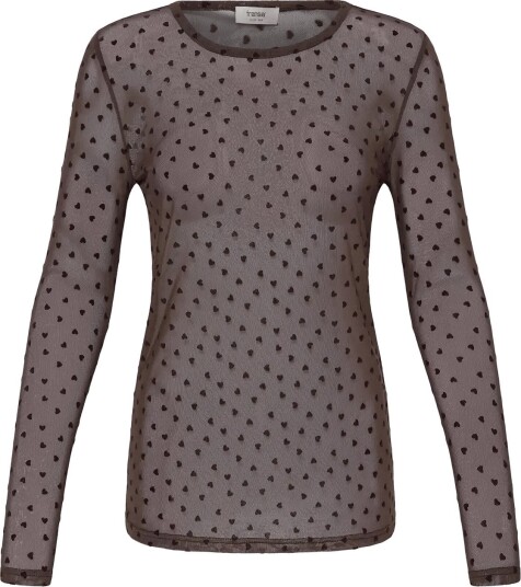Fransa Frdeta Tee 1 HOT FUDGE HEARTS XL