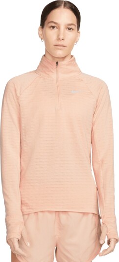 Nike Therma FIT Element Half Zip Midlayer Løpetrøye Dame Lyserosa S