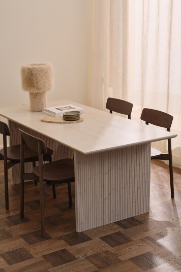 Ellos Home   Spisebord Bamboo 180x89 cm   Hvit