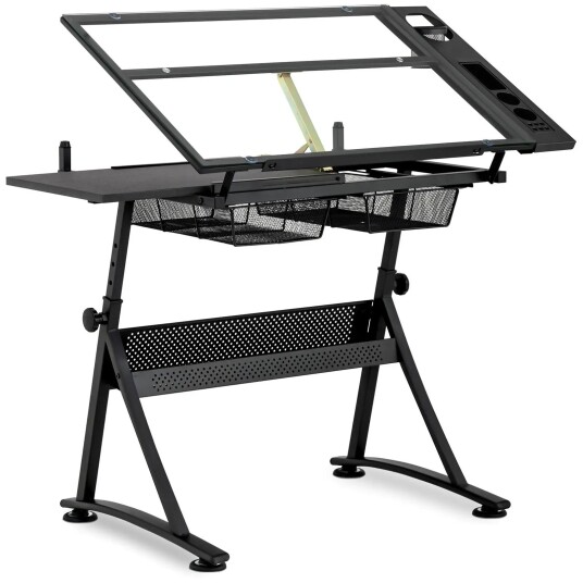 Fromm & Starck Tegnebord - 120 x 60 x 90 cm - tiltbar - glasstopp 10260095 Fromm & Starck Tegnebord - 120 x 60 x 90 cm - tiltbar - glasstopp 10260095