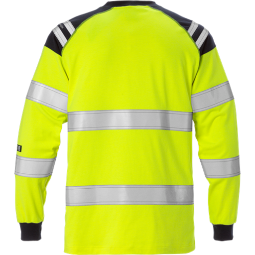 Fristads T-Shirt Långärmad Flamestat 7077 Tflh, Klass 3 Varsel Gul/marinblå Xl
