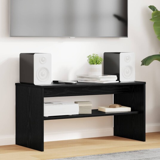 vidaXL TV skap 80 x 35 x 40 cm Svart Eik Konstruert tre