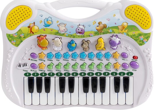 B Beez Keyboard Med Dyrelyder 24 Tangenter 3+ År