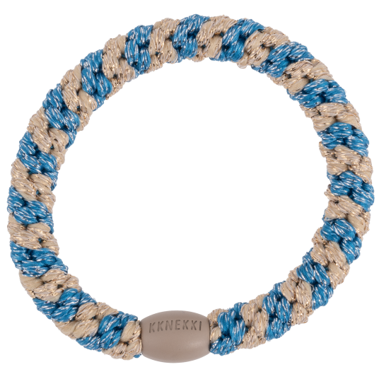 KKNEKKI Glitter Hårstrikk | 21 Varianter Blue Silver Glitter Stripe KKNEKKI Glitter Hårstrikk | 21 Varianter Blue Silver Glitter Stripe