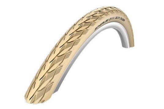 SCHWALBE Delta Cruiser Plus Standard dekk 700 x 38b 28 x 1 1/2 (40-635) Creme/Creme, Basilica, PunctureGuard, Ja
