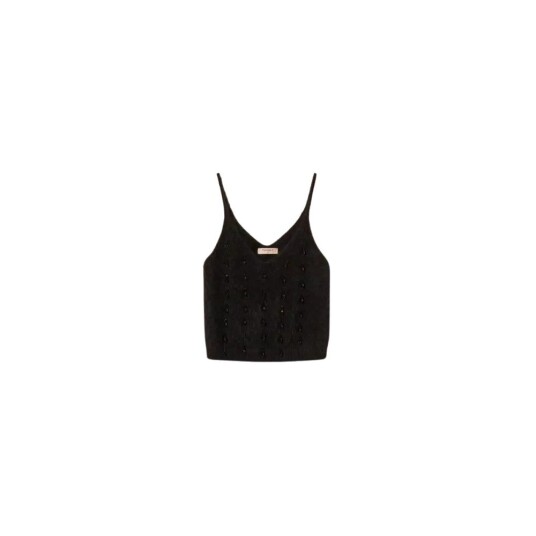 Twinset Dame Topper Svart S, Twinset Dame Topper Svart S,